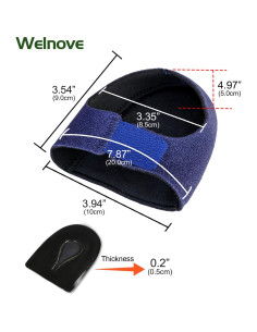 Welnove Protectores de Talón 2PCS Almohadillas Alivio Dolor 2