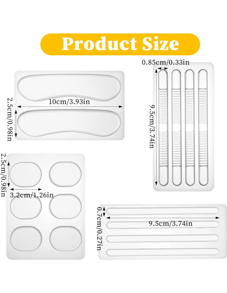 34 Piezas Almohadillas de Gel para Talón TIESOME - Silicona Transparente
