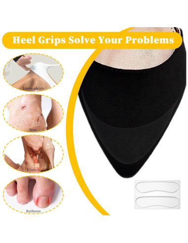 34 Piezas Almohadillas de Gel para Talón TIESOME - Silicona Transparente