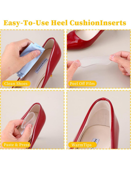 34 Piezas Almohadillas de Gel para Talón TIESOME - Silicona Transparente