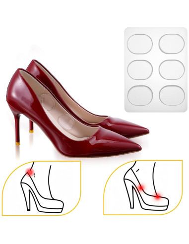 34 Piezas Almohadillas de Gel para Talón TIESOME - Silicona Transparente