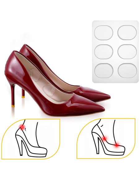 34 Piezas Almohadillas de Gel para Talón TIESOME - Silicona Transparente