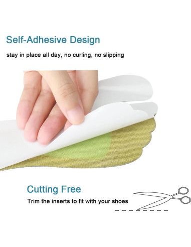 2 Pares Plantillas Antideslizantes BTXYM Piel de Cerdo 5-8