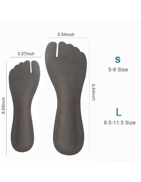 2 Pares Plantillas Antideslizantes BTXYM Piel de Cerdo 5-8