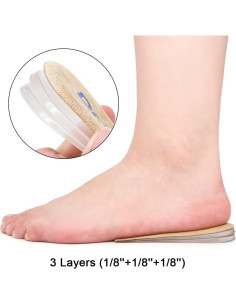 Inserts Elevadores de Talón Ajustables Dr.Foot 3 Capas Beige 2