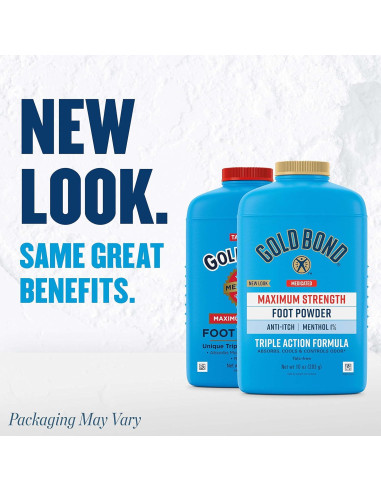 Polvo para pies medicado Gold Bond 10 oz. Sin talco, control de olores