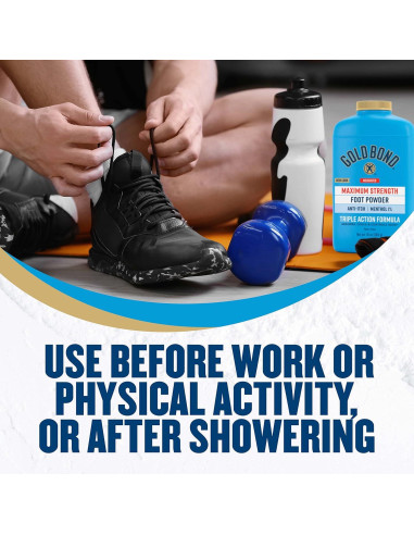 Polvo para pies medicado Gold Bond 10 oz. Sin talco, control de olores