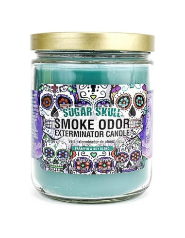 Vela Exterminador de Olores a Humo Calavera de Azúcar 13oz
