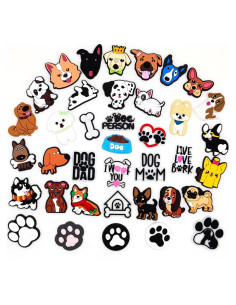 Encantos de Zapatos PVC Arrebolli 38 Piezas Tema Perritos