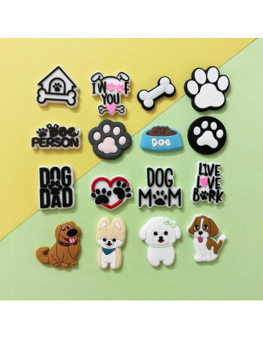 Encantos de Zapatos PVC Arrebolli 38 Piezas Tema Perritos