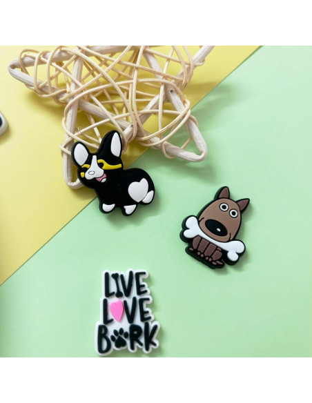 Encantos de Zapatos PVC Arrebolli 38 Piezas Tema Perritos