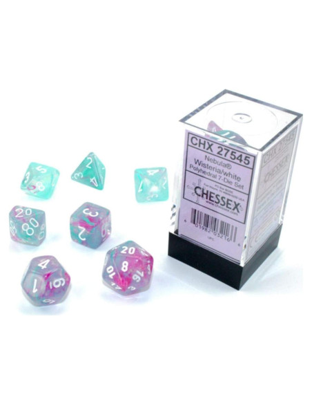 Juego de Dados Poliedricos Chessex Nebula Wisteria 7 Pzas Juego de Dados Poliedricos Chessex Nebula Wisteria 7 Pzas