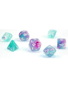 Juego de Dados Poliedricos Chessex Nebula Wisteria 7 Pzas 2