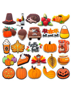 Adornos de Zapatos de Otoño 25 Piezas PVC para Adultos