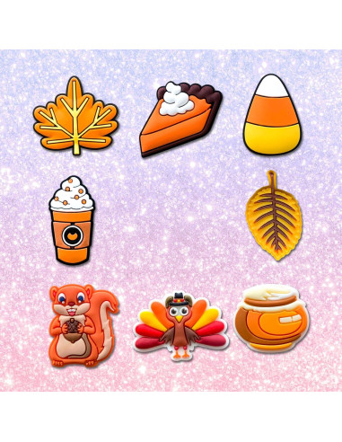 Adornos de Zapatos de Otoño 25 Piezas PVC para Adultos