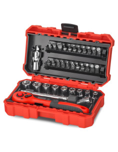 Juego de 35 Piezas de Llave Trinquete HAKUWI Métrico