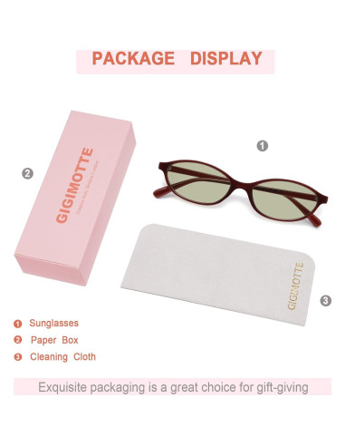 Gafas de sol ovaladas retro GM9603 para mujeres UV400