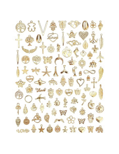 100 Piezas Encantos Dorados YETOOME para Hacer Joyas DIY