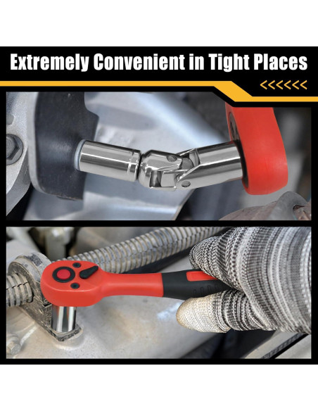 Juego de 35 Piezas de Llave Trinquete HAKUWI Métrico