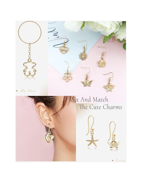 100 Piezas Encantos Dorados YETOOME para Hacer Joyas DIY