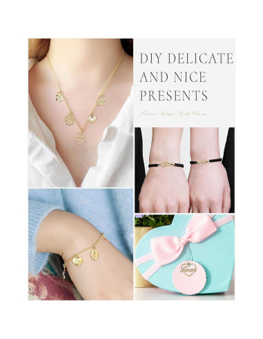 100 Piezas Encantos Dorados YETOOME para Hacer Joyas DIY