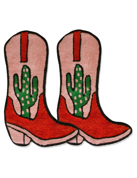 Alfombra de baño antideslizante BIEN BEAU bota vaquera 84x51cm