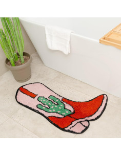 Alfombra de baño antideslizante BIEN BEAU bota vaquera 84x51cm 2
