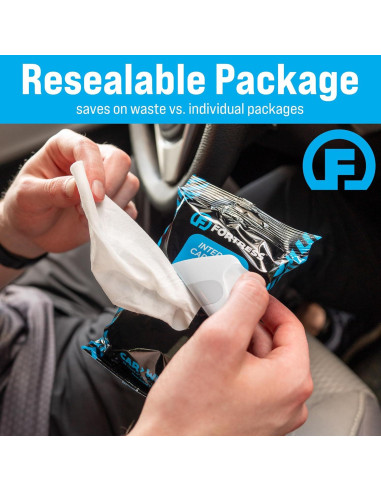 Toallitas para Interior de Auto Fortress - Paquete de 2 (25 ct)