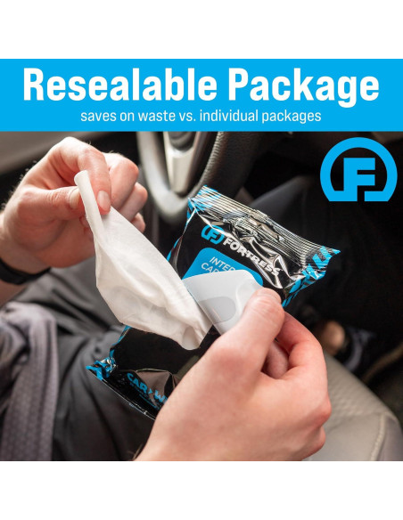 Toallitas para Interior de Auto Fortress - Paquete de 2 (25 ct)