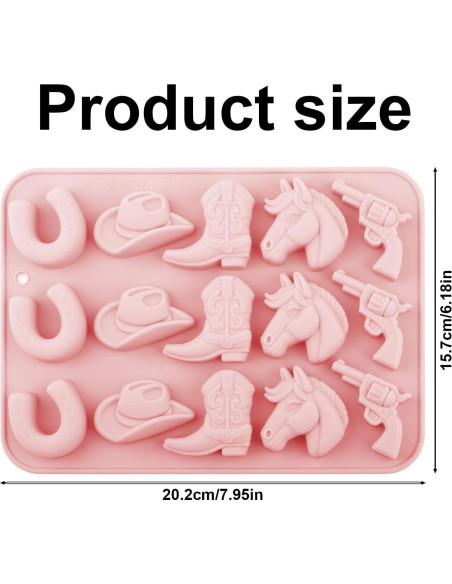 Molde de Silicona Cowboy BOXOB para Pasteles y Chocolates 20.2x15.7cm Molde de Silicona Cowboy BOXOB para Pasteles y Chocolates 20.2x15.7cm