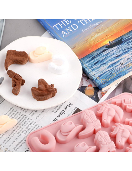 Molde de Silicona Cowboy BOXOB para Pasteles y Chocolates 20.2x15.7cm Molde de Silicona Cowboy BOXOB para Pasteles y Chocolates 20.2x15.7cm