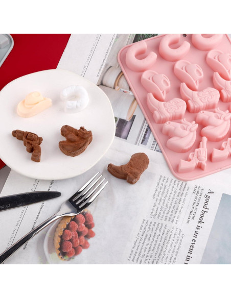 Molde de Silicona Cowboy BOXOB para Pasteles y Chocolates 20.2x15.7cm Molde de Silicona Cowboy BOXOB para Pasteles y Chocolates 20.2x15.7cm