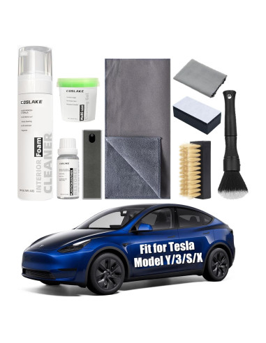 Kit de limpieza interior COSLAKE para Tesla 9 piezas