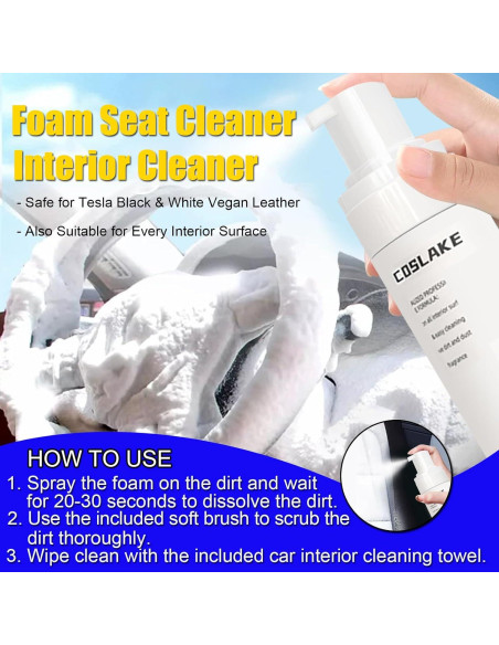 Kit de limpieza interior COSLAKE para Tesla 9 piezas