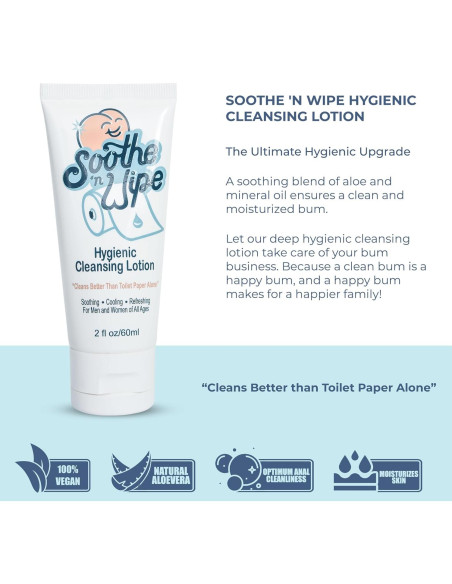 Loción Limpiadora Higiénica Soothe 'n Wipe 59.15 ml - Alternativa a Toallitas
