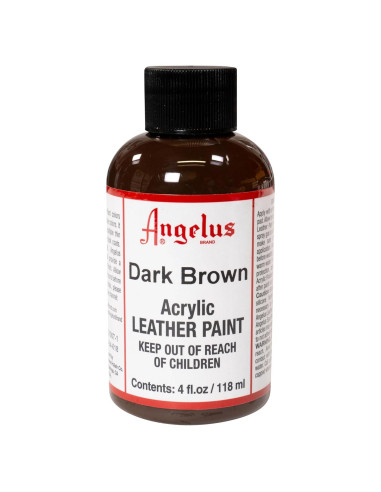 Pintura Acrílica para Cuero Angelus 118 ml Marrón Oscuro