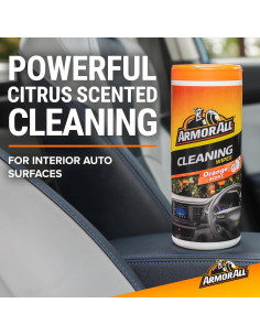 Toallitas Limpiadoras Armor All Naranja 25 Unidades para Auto 2