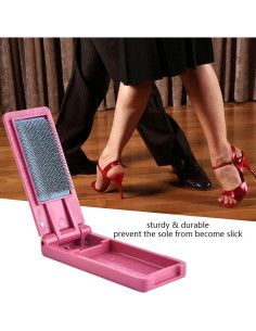 Cepillo de Zapatos de Baile Demeras Plegable Rojo 9x4cm 2