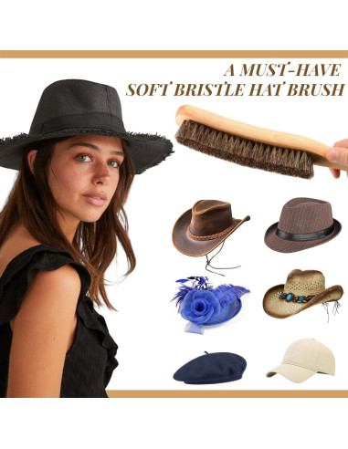 Set de 2 Cepillos de Pelo Dazzhues para Sombreros de Fieltro