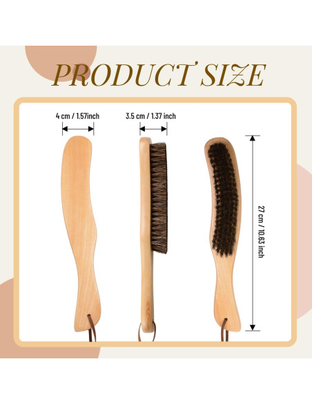 Set de 2 Cepillos de Pelo Dazzhues para Sombreros de Fieltro