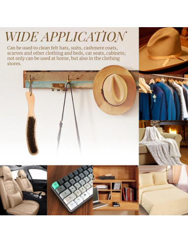 Set de 2 Cepillos de Pelo Dazzhues para Sombreros de Fieltro