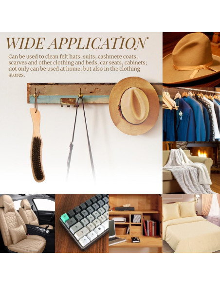 Set de 2 Cepillos de Pelo Dazzhues para Sombreros de Fieltro
