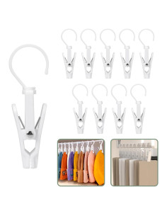 Paquete de 10 Pinzas de Plástico LALALIVABLE para Ropa