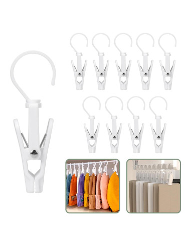 Paquete de 10 Pinzas de Plástico LALALIVABLE para Ropa