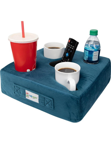 Cojín Portavasos Cojín Portavasos Teal 5 Agujeros para Bebidas