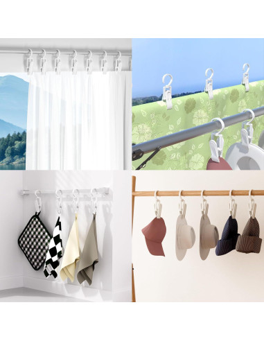 Paquete de 10 Pinzas de Plástico LALALIVABLE para Ropa