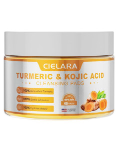 Pads de Limpieza CIELARA Ácido Kojico y Cúrcuma 49 Unidades