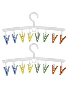 Perchero Secador EIKS 2 Pack con 8 Clips Antióxido