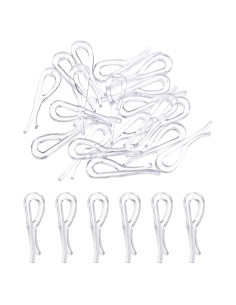 30 Clips Cocodrilo Plástico uxcell 37.5 mm Transparente