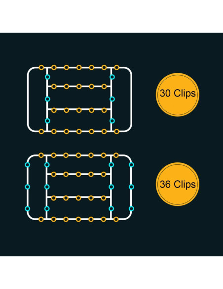 Perchas de Acero Inoxidable Tosnail con Clips - 2 Piezas